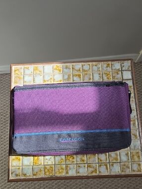 Vintage Black and Purple Case Logic CD Holder Zipper Case Holds 52